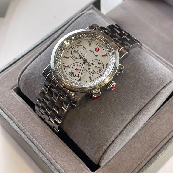Michele Sport Sail Diamond Chronograph Watch main image 11